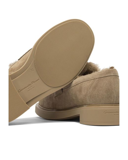 Gianvito Rossi Natural Round Toe Loafers