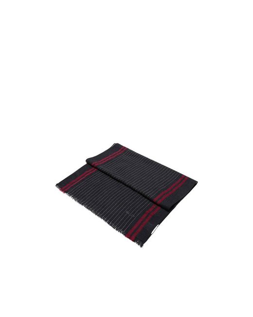 Bally Blue Logo Wool Scarf