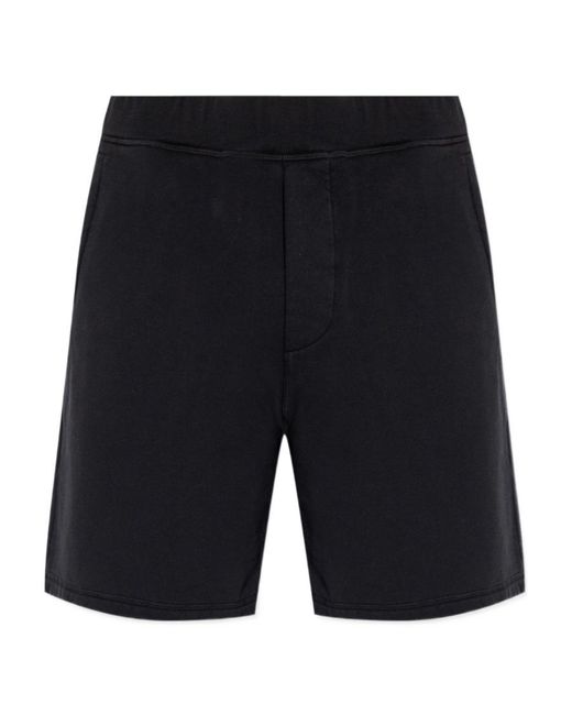 DSquared² Black Logo Printed Shorts for men
