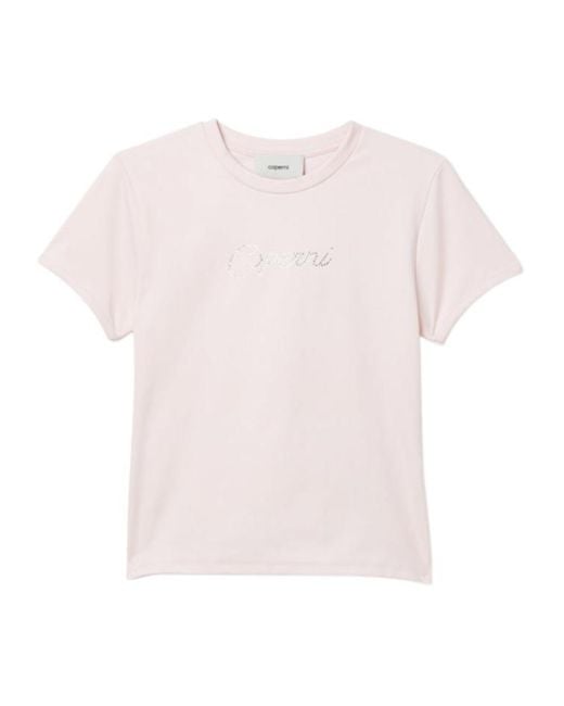 Coperni Pink Crew Neck T-Shirt
