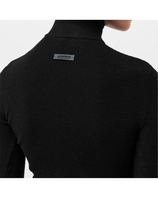 Fear Of God Black Collared Zipper Sweater
