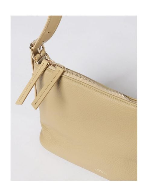 A.P.C. Natural Vera Logo Embossed Shoulder Bag