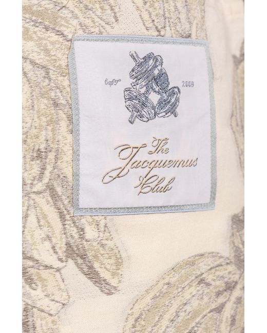 Jacquemus Natural Banana Print Shorts