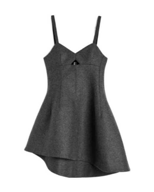Jil Sander Black A-Line Bustier Dress