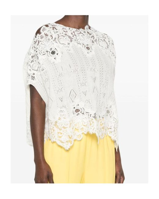 Ermanno Scervino White Embroidered Top