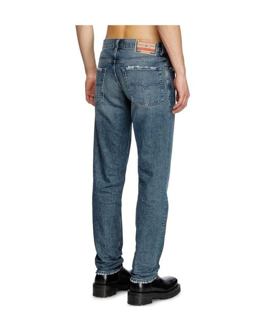 DIESEL Blue 2023 D-Finitive 007Y7 Distressed Jeans for men