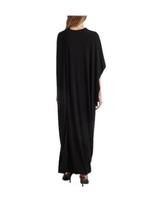 Stella McCartney Black Caped Ruched Gown