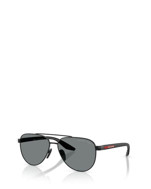 Prada Linea Rossa Metallic Pilot-Frame Sunglasses for men