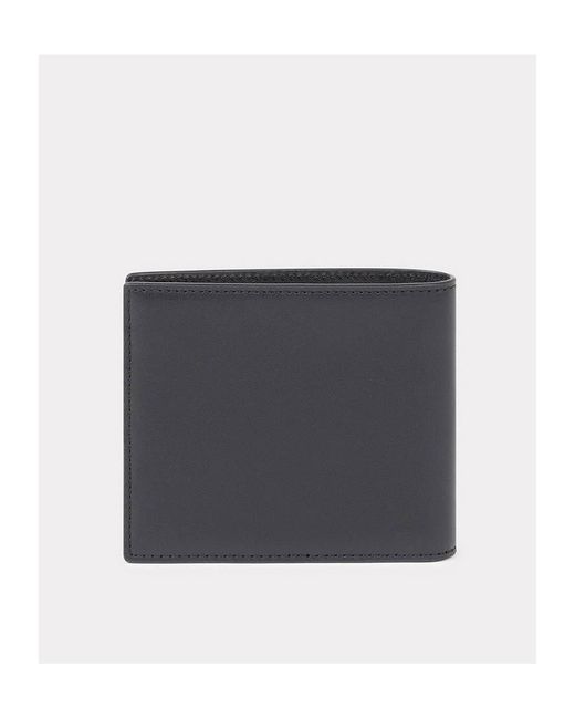 KENZO Black Logo-Embossed Bi-Fold Wallet for men
