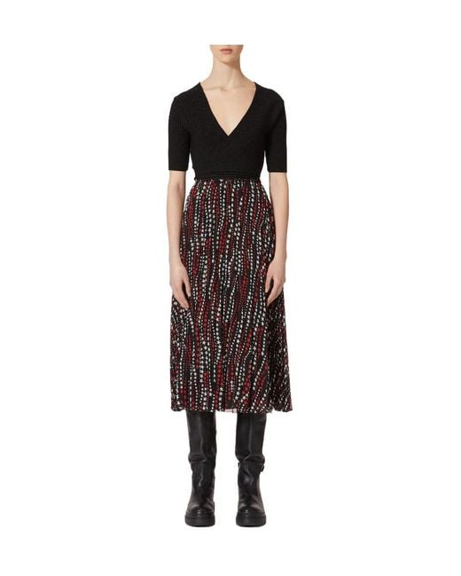 RED Valentino Black Fine Dot Mesh Tulle Sweater