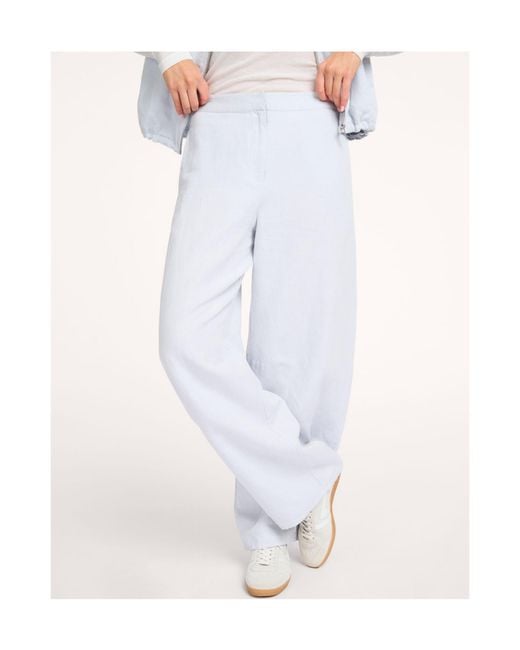 Samsøe & Samsøe White Sarokos Elasticated-Waist Trousers