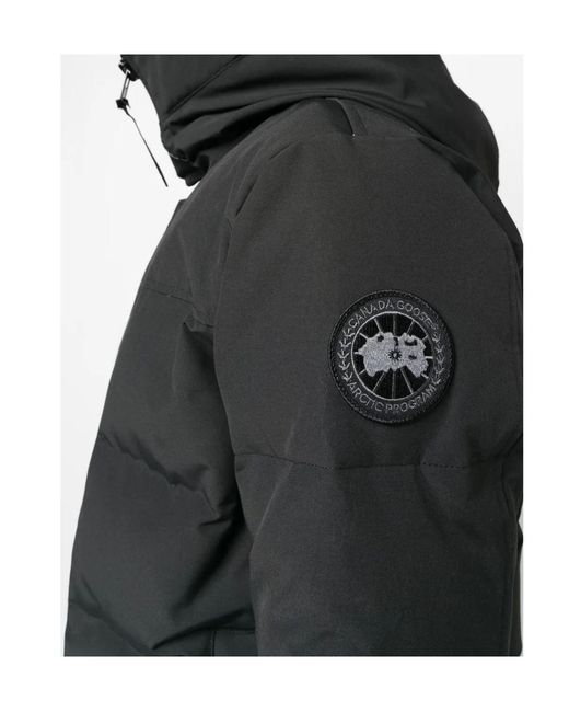 Canada Goose Black Logo-Patch Padded Jacket for men