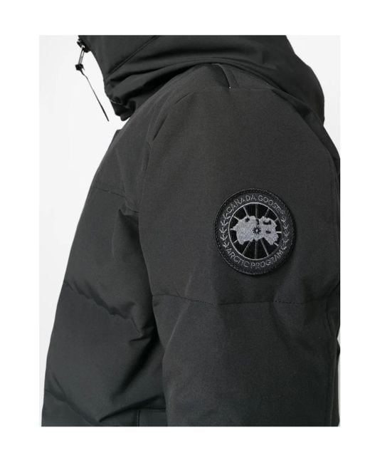 Canada Goose Black Logo-Patch Padded Jacket for men