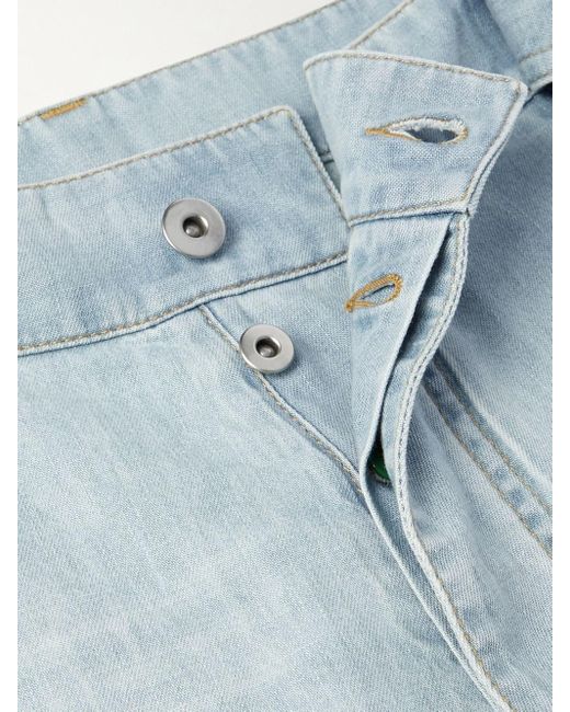 Bottega Veneta Blue Belted Denim Shorts for men