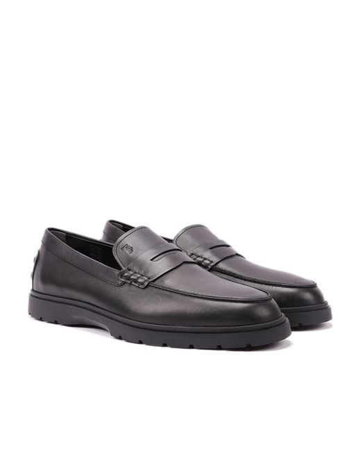 Tod's Brown Almond Toe Penny Loafers for men