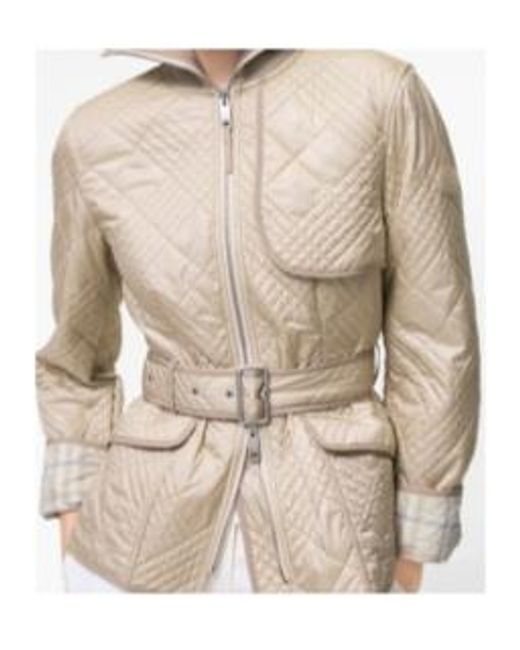 Burberry Natural Micro Check-Stitch Nylon Abbeydale Jacket