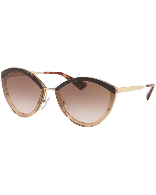 Prada Pink Logo Pointed Sunglasses