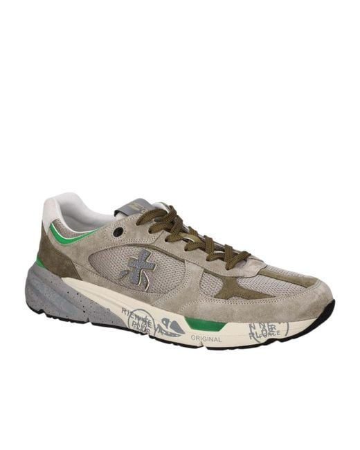 Premiata Gray Lace-Up Sneakers for men