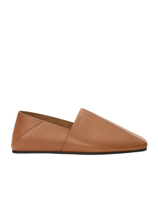 Loewe Brown Square-Toe Casual Shoes for men