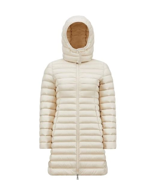 Moncler White Igelong Hooded Long Down Jacket