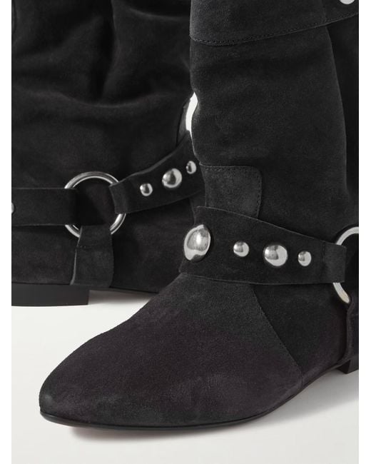 Isabel Marant Black Stania Slip-On Ankle Boots