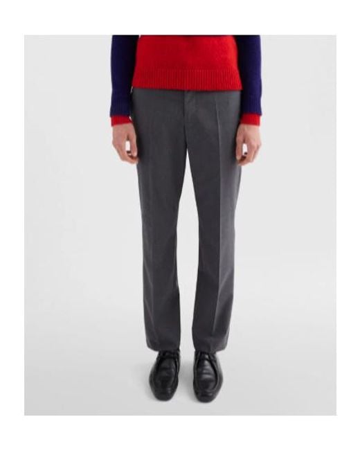 Jil Sander Gray Poplin Trousers for men