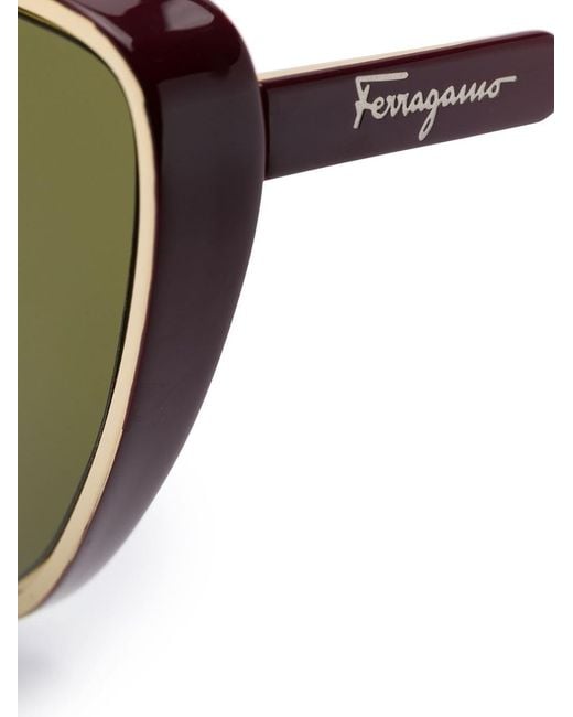 Ferragamo Green Logo Sunglasses
