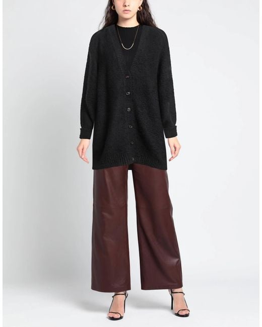 Maison Margiela Black Solid Color Knit Cardigan