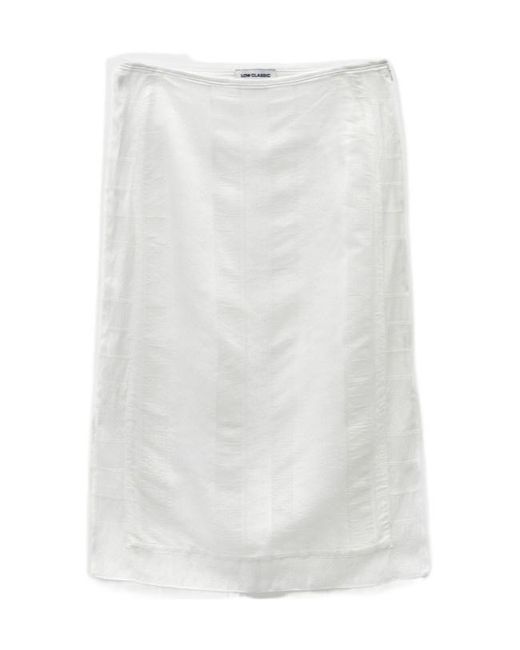 Low Classic White See-Through Layered Skirt