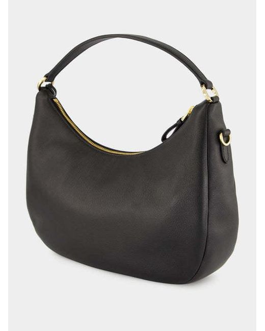 Prada Black Zip Leather Shoulder Bag