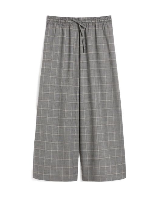 Weekend by Maxmara Gray Luigi Checked Drawstring Trousers