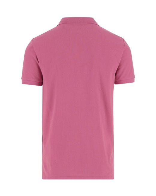 Polo Ralph Lauren Pink Logo-Embroidered Straight Hem Polo Shirt for men
