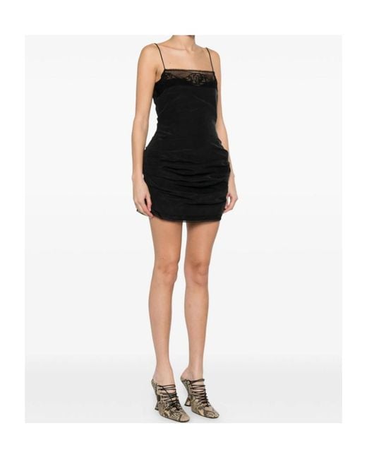 Magda Butrym Black Rhinestone-Embellished Strapless Cut-Out Dress