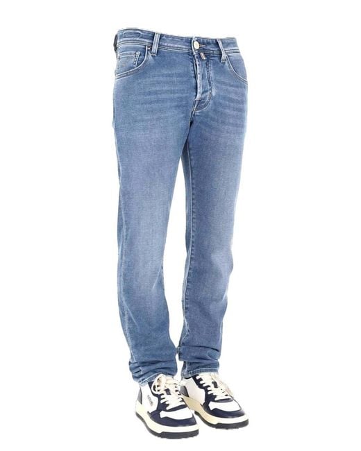 Jacob Cohen Blue Belt Loop Jeans for men