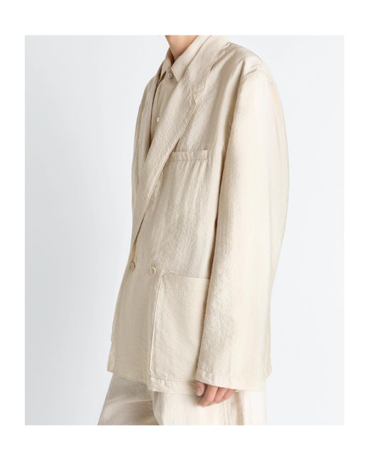 Lemaire Natural Double-Breasted Long-Sleeved Jacket for men