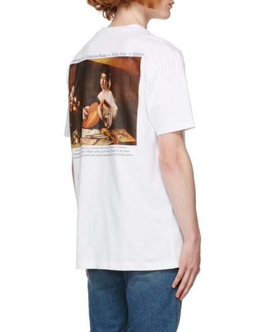 Off-White c/o Virgil Abloh White Caravaggio Printed T-Shirt for men