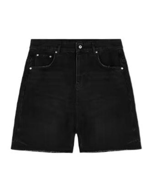 Represent Black Distressed Denim Shorts for men