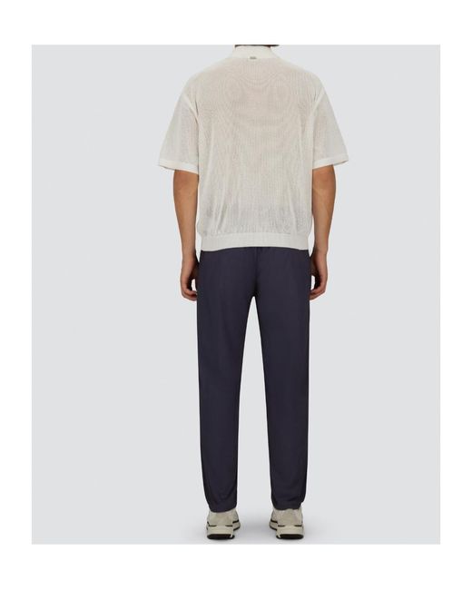 Herno Blue Drawstring-Waist Tapered Trousers for men