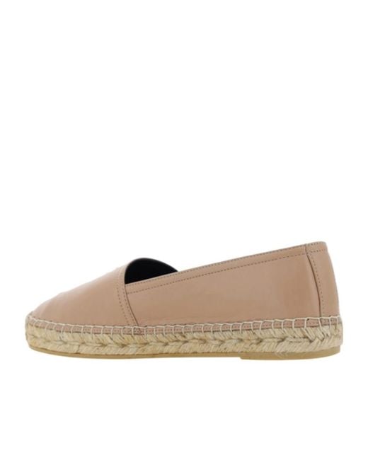 Saint Laurent Brown Cassandre Slip-On Espadrilles