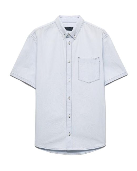 Prada White Chambray Shirt for men