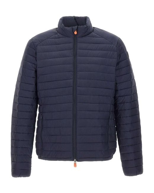Save The Duck Blue Archibald Quilted Down Jacket for men