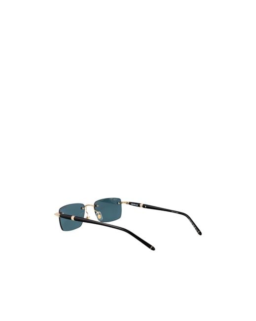Montblanc Blue Eyewear Rimless Rectangular Sunglasses for men