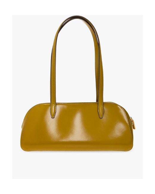 Tory Burch Yellow Logo-Patch Detail Shoulder Bag