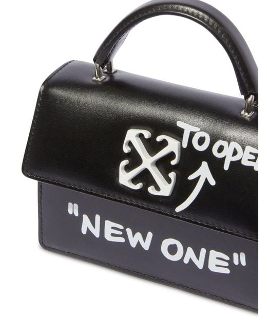 Off-White c/o Virgil Abloh Black Jitney Baby Quote Handbag