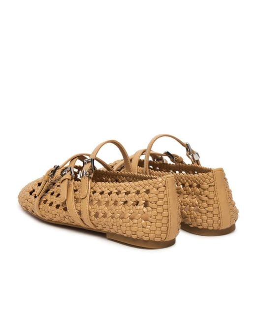MICHAEL Michael Kors Brown Indy Flex Woven Ballet Flats