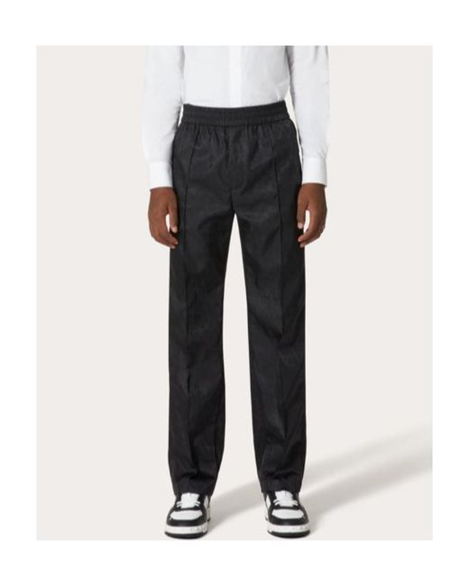 Valentino Black Toile Iconographe High Waist Pants for men