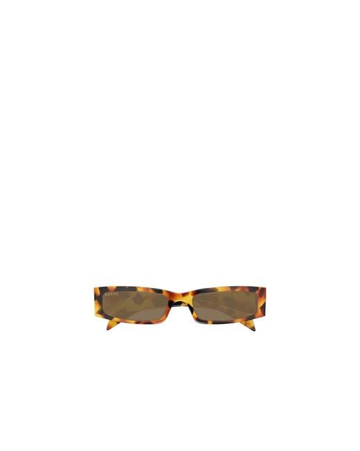 Gucci White Eyewear Rectangular Frame Sunglasses for men