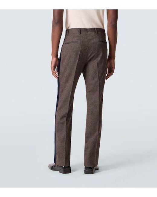 Wales Bonner Gray Alto Pinstripe Wool Blend Slim-Fit Trousers for men
