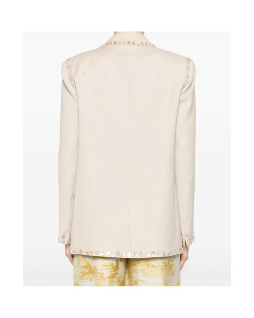 Forte_forte Natural Button-Embellished Blazer