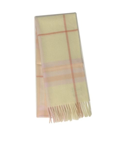 Burberry Natural Plaid Scarf for men